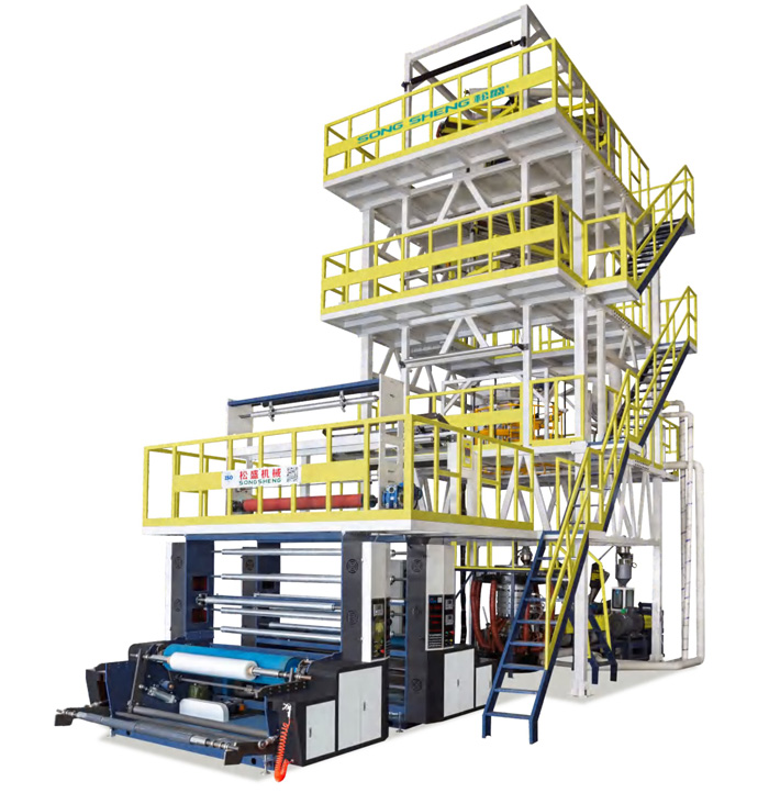 Ss-Gs-3L series high-speed ABC three-layer composite co extrusion blown film machine